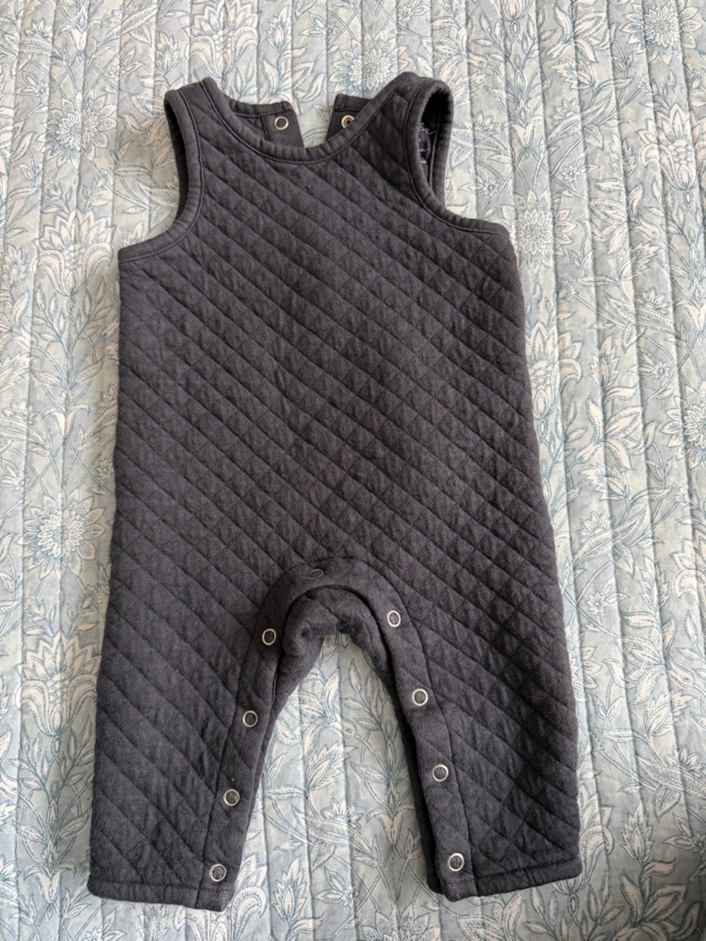 Pehr Quilted Baby Romper - Charcoal